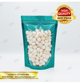Túi zipper nhôm đáy đứng mặt trong mặt xanh (1kg)